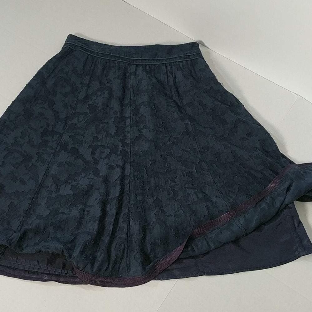 Talbot's Vintage Silk Navy Blue Skirt Sz 10
